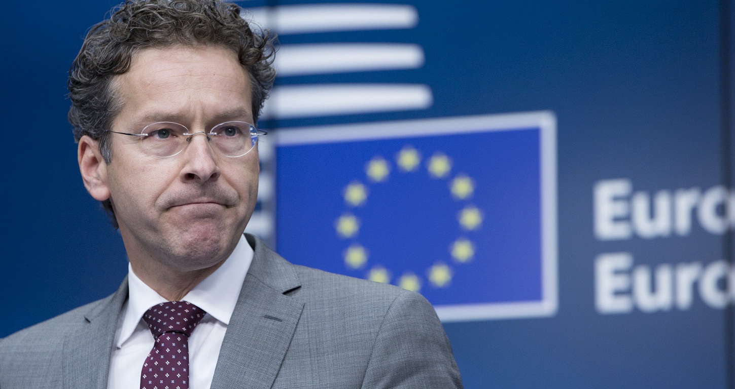 Eurogroup President Jeroen Dijsselbloem holds a news conference during a Euro zone finance ministers emergency meeting on the situation in Greece